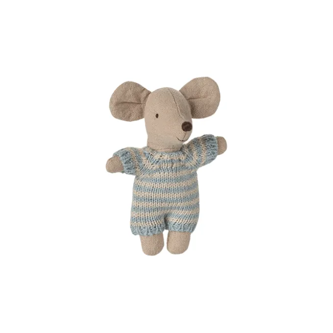 Maileg - Babymaus in Tragetasche - Blau