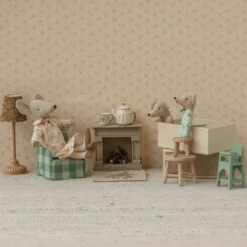 Maileg - Kamin, Maus - Offwhite