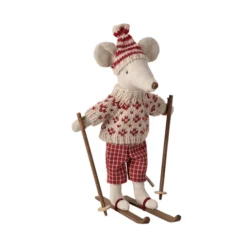 Maileg - Wintermaus mit Skiset, Mama - Rot