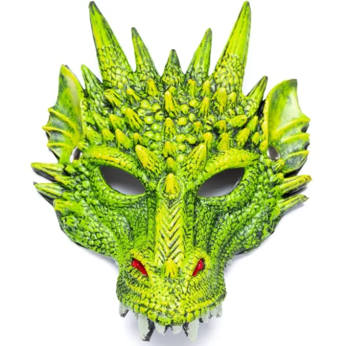 Maske Drache - grün