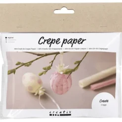 Mini Bastelset - Krepppapier Ostereier, 2 Stk.