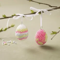 Mini Bastelset - Pearl Clay Ostereier, 2 Stk.