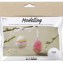Mini Bastelset - Pearl Clay Ostereier, 2 Stk.