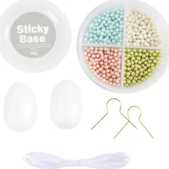 Mini Bastelset - Pearl Clay Ostereier, 2 Stk.