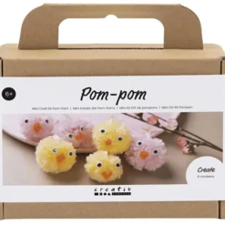 Mini Bastelset - Pompons Osterküken, 6 Stk.