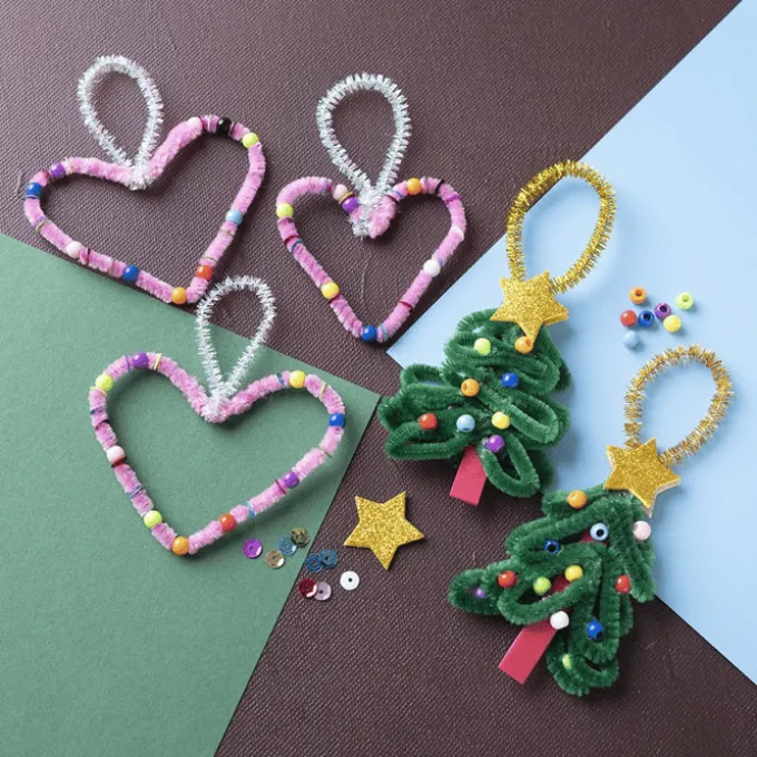 Mini Kreativset - Herzen & Weihnachtsbäume