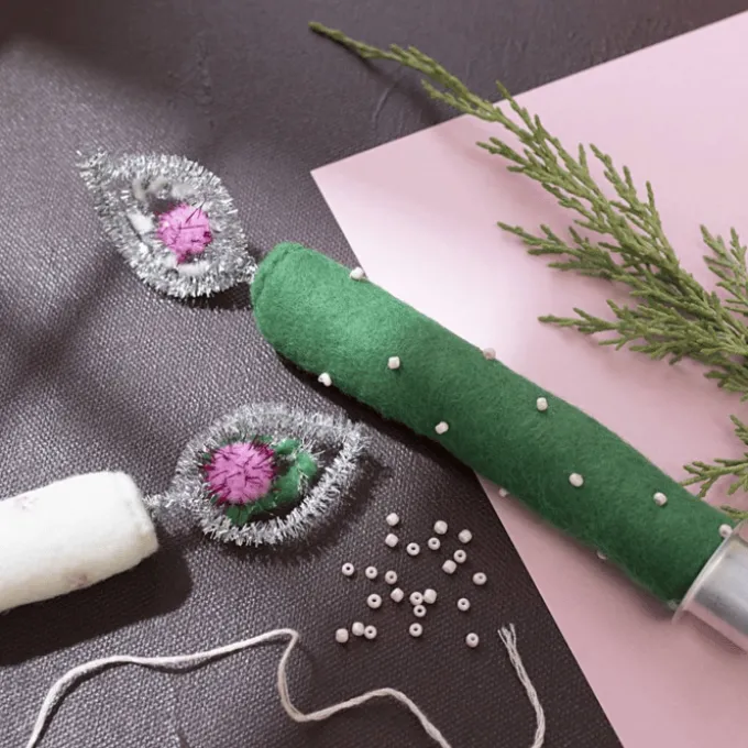 Mini Kreativset - Nähen, Kerze aus Filz