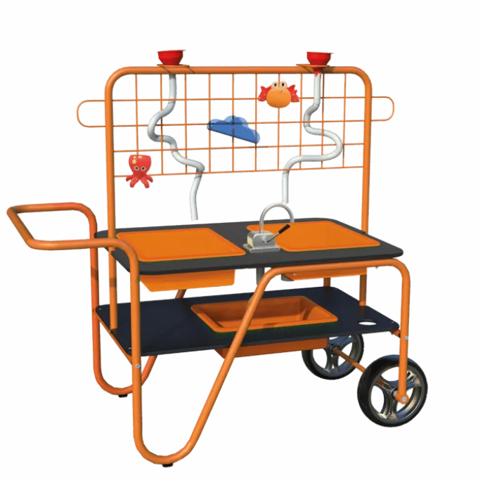 Mobiler Gartenspieltisch - Wasser & Sand
