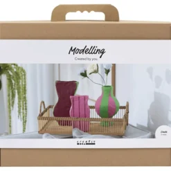 Modellierset mit Pulp - Vasen, 3 Stk.
