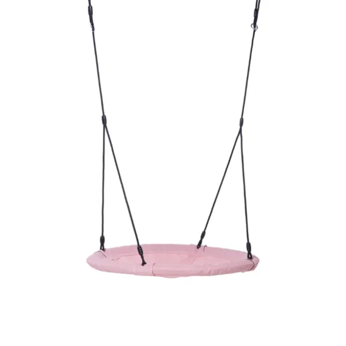 Nestschaukel Ø100 cm - Rosa (schwarzes Seil)