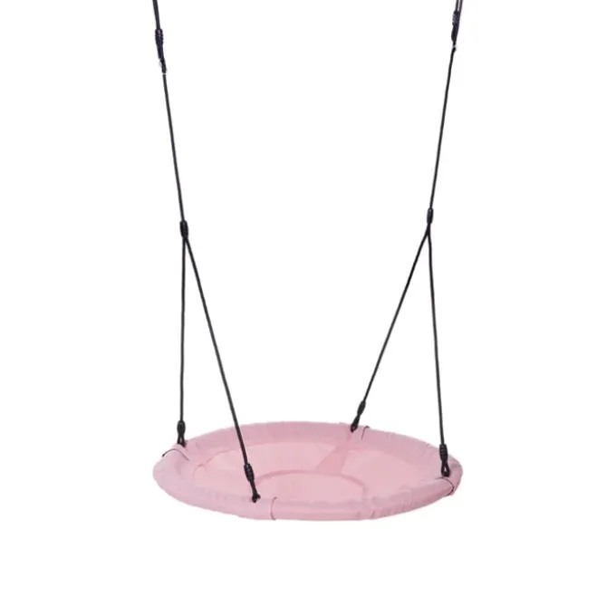Nestschaukel Ø100 cm - Rosa (schwarzes Seil)