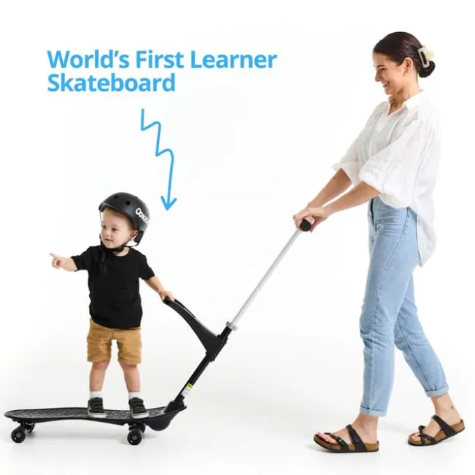 Ookkie Skateboard - Schwarz
