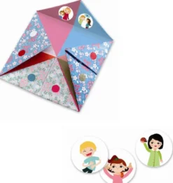 Origami – Flip-Flaps in hellen Farben