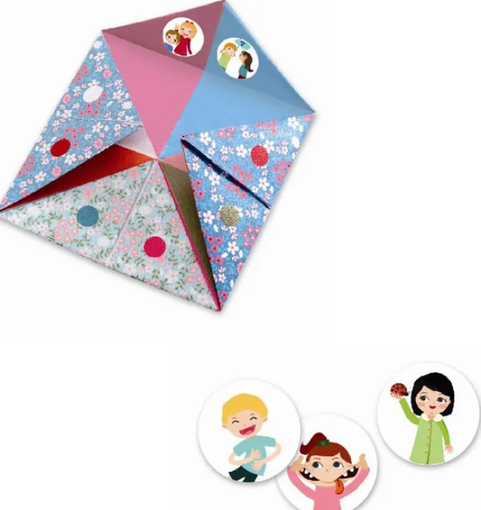 Origami – Flip-Flaps in hellen Farben