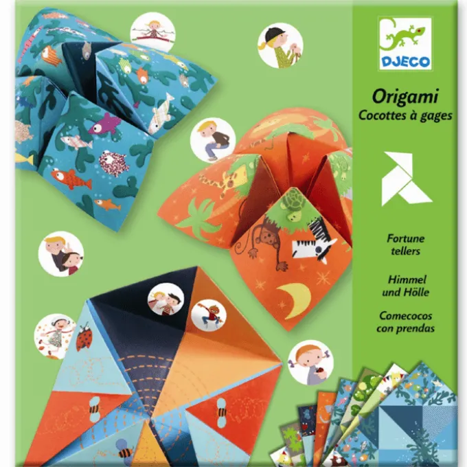 Origami - Himmel-und-Hölle mit Tieren