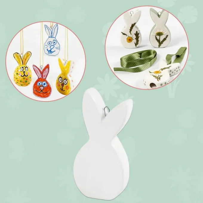 Osterhase aus Keramik, 3 Stk