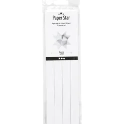 Papierstreifen (100 Stk) für Sterne, weiß