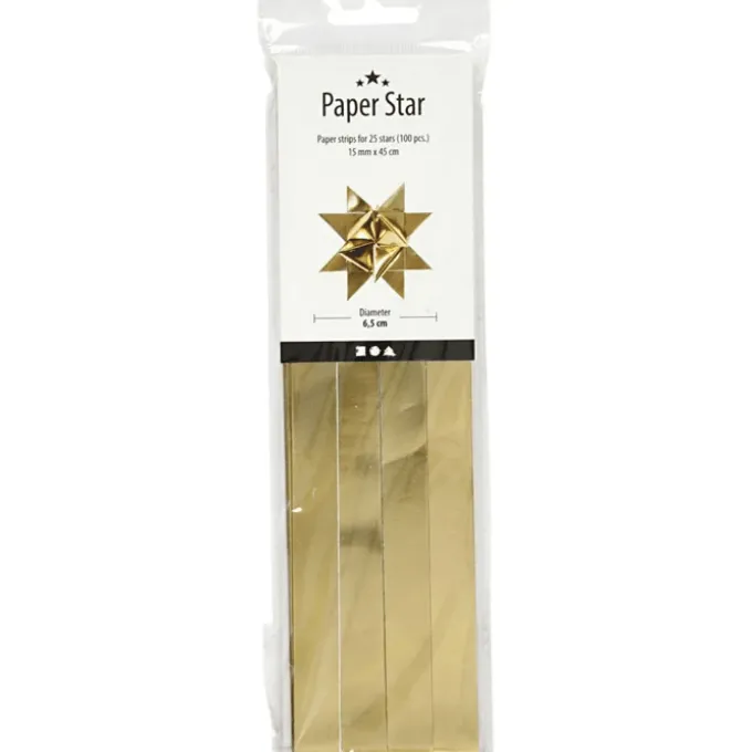 Papierstreifen (100 Stk) für Sterne, gold