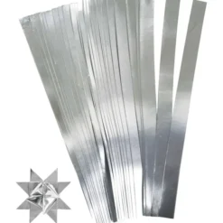 Papierstreifen (100 Stk) für Sterne, silber