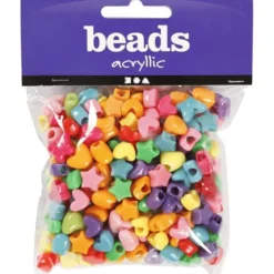 Perlen aus Kunststoff - Mix bunt, 65 g
