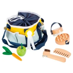 Pferdepflege-Set m. Tasche, 9-tlg.