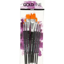 Pinsel Gold Line - flach, 7 Stk.