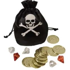 Piratenbeutel mit Gold und Diamanten