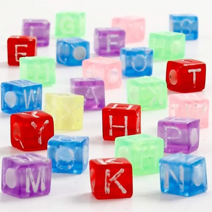 Plastikperlen Buchstaben A bis Z - ca. 1950 Stk.