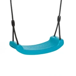 Plastikschaukel, türkis (schwarzes Seil)