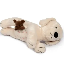 Plüschhund mit zwei Welpen