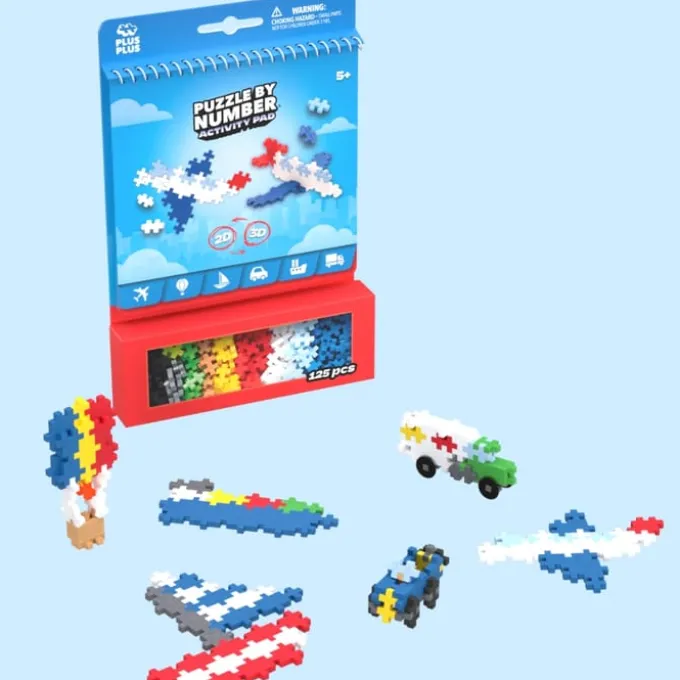 Plus-Plus Activity Pad - Fahrzeuge, 125 Stk.