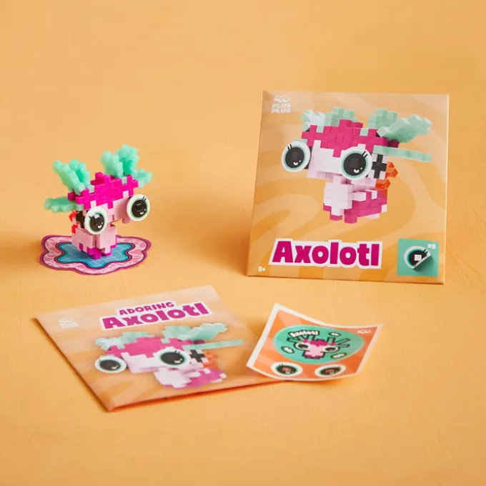 Plus-Plus Haustier-Set – Axolotl pink, 39 Stk.