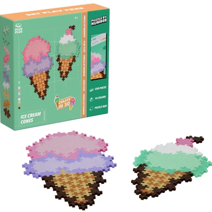 Plus-Plus - Puzzle by Number, Eiswaffeln, 250 Stk