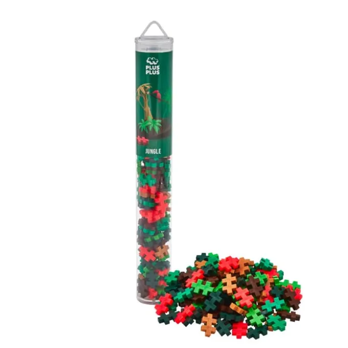 Plus-Plus Rohr - Dschungelmix, 100 Stk.