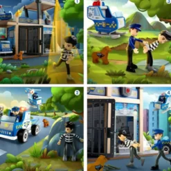 Polizeistation aus Holz m. 13 Teilen