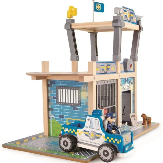 Polizeistation aus Holz m. 13 Teilen