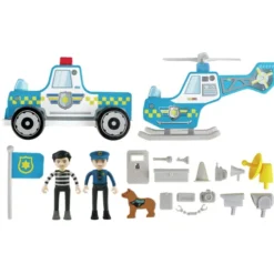 Polizeistation aus Holz m. 13 Teilen