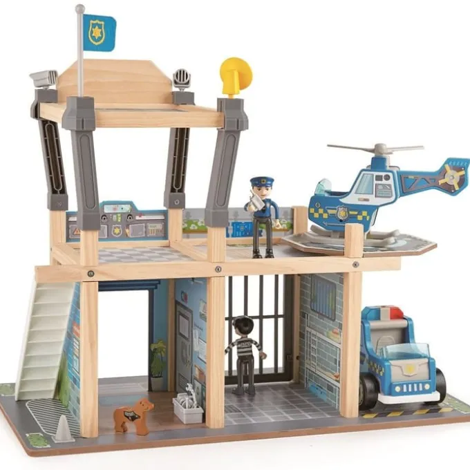 Polizeistation aus Holz m. 13 Teilen