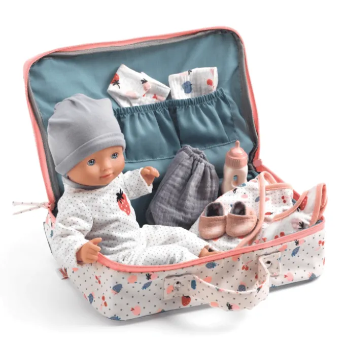 Pomea Puppe 32 cm – Vanille, inkl. Reisekoffer