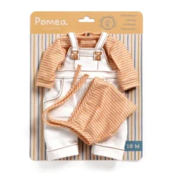 Pomea Puppenkleidung – Set mit Latzhose, Cannelle