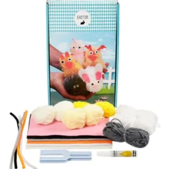 Pompons basteln - Ostertiere