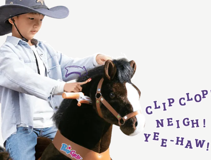PonyCycle - Pferd, schwarz, Blesse weiß, M/L