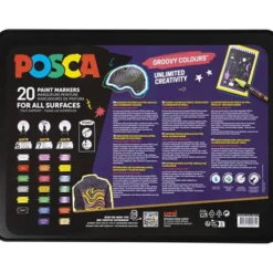 Poscafilzstifte im Etui – Groovy Colours, 20 Stk.