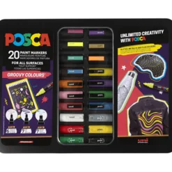 Poscafilzstifte im Etui – Groovy Colours, 20 Stk.