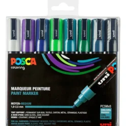 Poscafilzstifte PC-5M – Kalte Farben, 8 Stk.