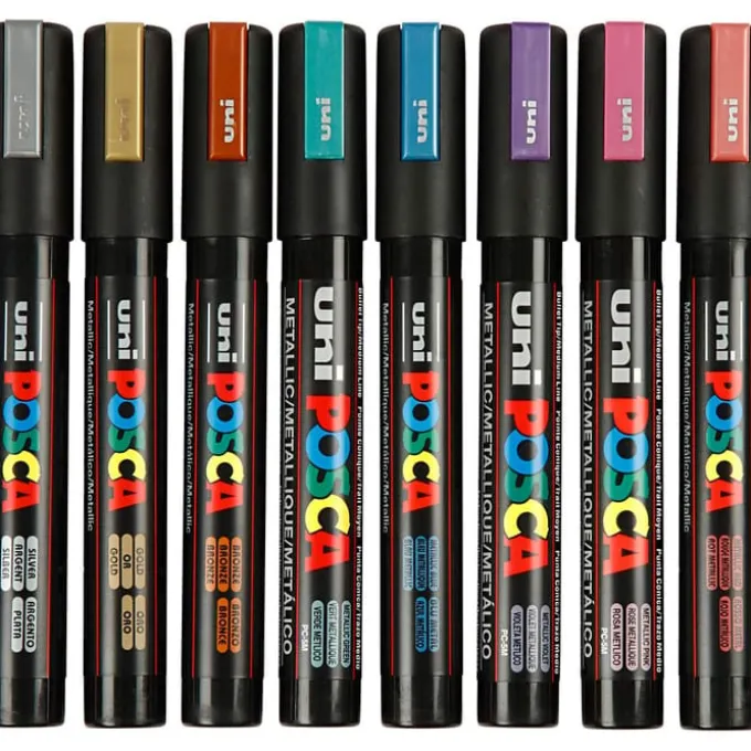 Posca Filzstifte PC-5M - metallic, 8 Stk.