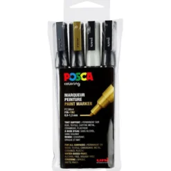 Poscafilzstifte PC-3M – vier Farben, 4 Stk.