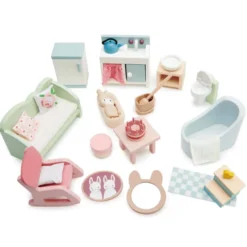 Puppenhausmöbel - Wohnzimmer, Küche, Bad