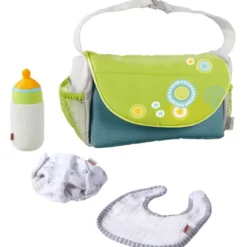 Puppenzubehör – Wickeltasche „Sommer“, 4 Teile