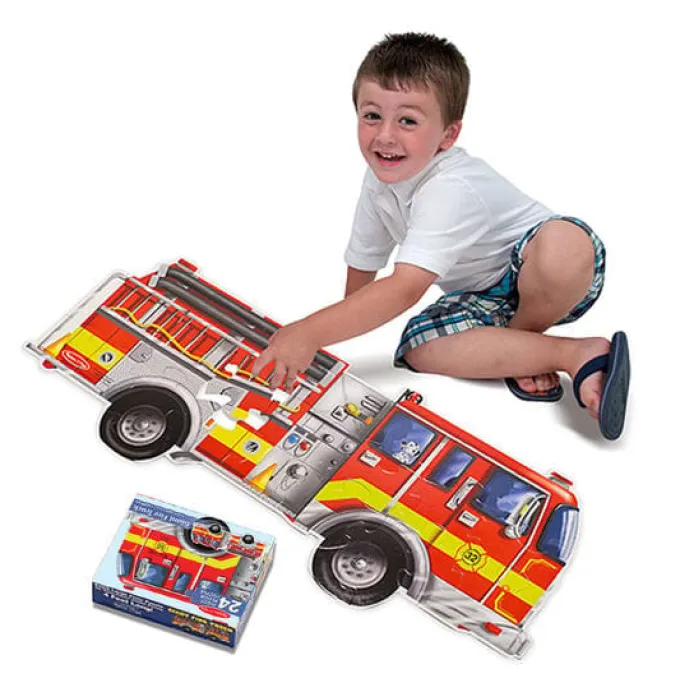 Puzzle Boden - Feuerwehrauto, 48 Teile